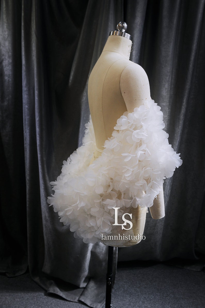 LS178/ bridal cape/ wedding cape/ 3D flower cape/ cape/ custom cape image 3