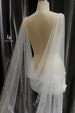 LS86/pearl cape veil/bridal cape/draped cape/ chapel veil/ cathedral veil/custom veil