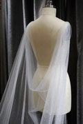 LS102: Sparkle Wedding Cape, Glitter Tulle Draped Cape product logo