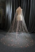 LS67/glitter veil/sparkle veil/ flower veil/chapel veil/custom veil product logo