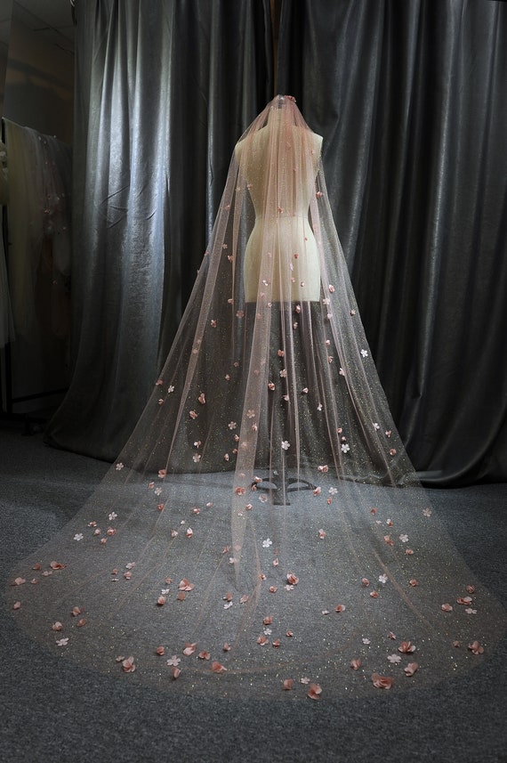 LS67/glitter veil/sparkle veil/ flower veil/chapel veil/custom veil