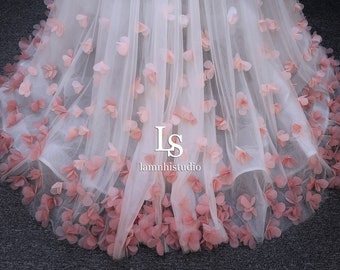LS147/ 3d Floral Skirt / Bridal Skir/overskirt/ Detachable