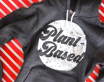Retro Plant-Based Hoodie: Super Soft Vegan Sweatshirt | Vegan Gift