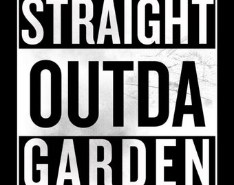 Straight Outda Garden Magnet | Vegan Magnet | Funny Magnet | Vegan Gift | Vegan AF