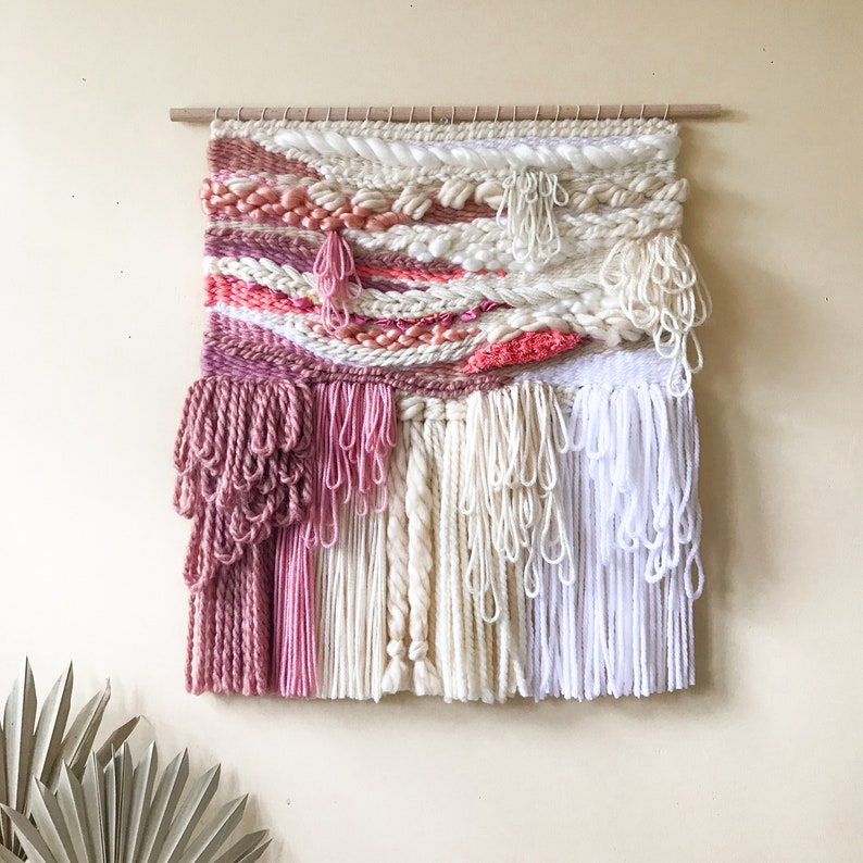 BELLA woven wall hanging tapestry weaving wall decor woven wall art image 1