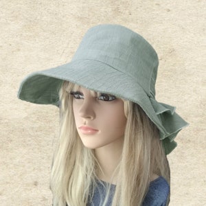 Womens Summer Sun Hat: Floppy Fabric Hat