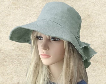 Womens Summer Sun Hat: Floppy Fabric Hat