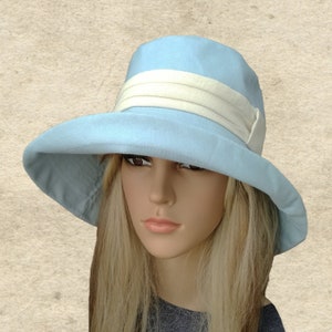 Wide Brim Cotton Sun Hat: Summer Floppy Hat, Organic Fabric