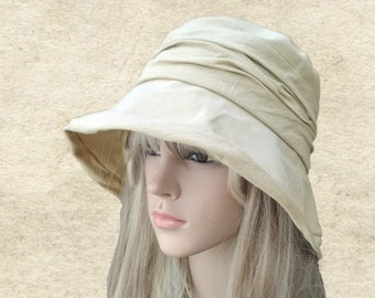 Sombrero cloche para mujer: sombrero de verano con ala de poliéster