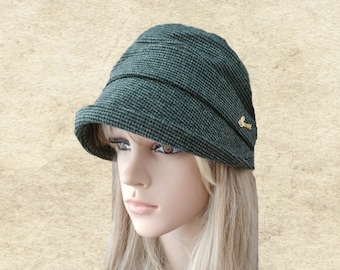 Visor hat cap lady,  Womens fabric cap, Winter newsboy hat, Visor hat lady, Fall winter hat cap,  Womens newsboy hat, Visor cap hat lady