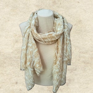 Brow bohemian scarf, Boho womens scarf, Women&#39;s winter scarf, Scarves fall autumn, Bohemian clothes, Soft fabric scarves, Fashion scarf lady