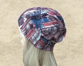 Floral Slouchy Beanie: Lightweight Summer Hat