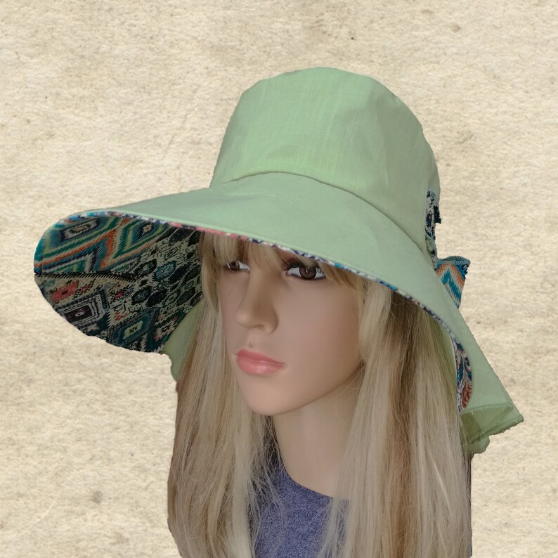 Linen sun hat lady Summer suns hats Floppy linen hats Travel womens hats Cloche summer hats Brimmed hats women Fashion summer hats