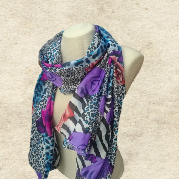 Leopard Print Scarf Etsy