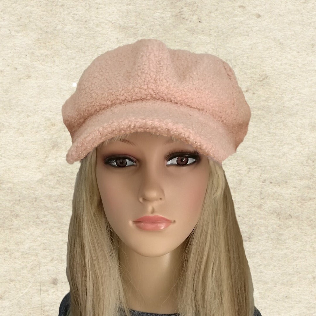 Pink Winter Hat Womens Winter Cap Winter Visor Cap Womans Etsy