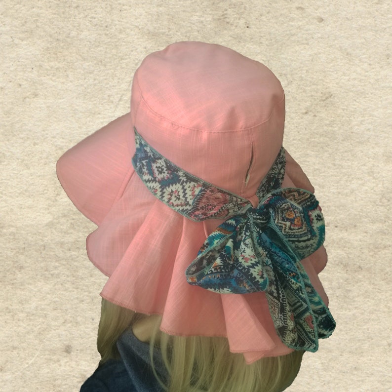 Linen sun hat lady Summer suns hats Floppy linen hats Travel womens hats Cloche summer hats Brimmed hats women Fashion summer hats