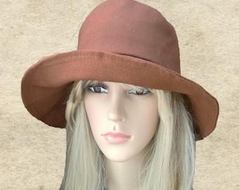 Cotton Sun Visor Hat: Women's Summer Organic Fabric Hat