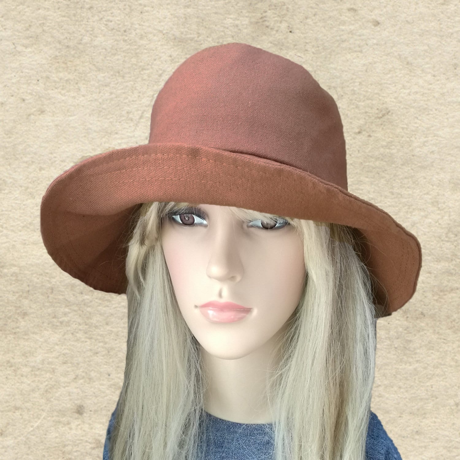 Organic Cotton Sun Hat - UV Protection Wide Brim Visor for Women Simplicity Women main image 4