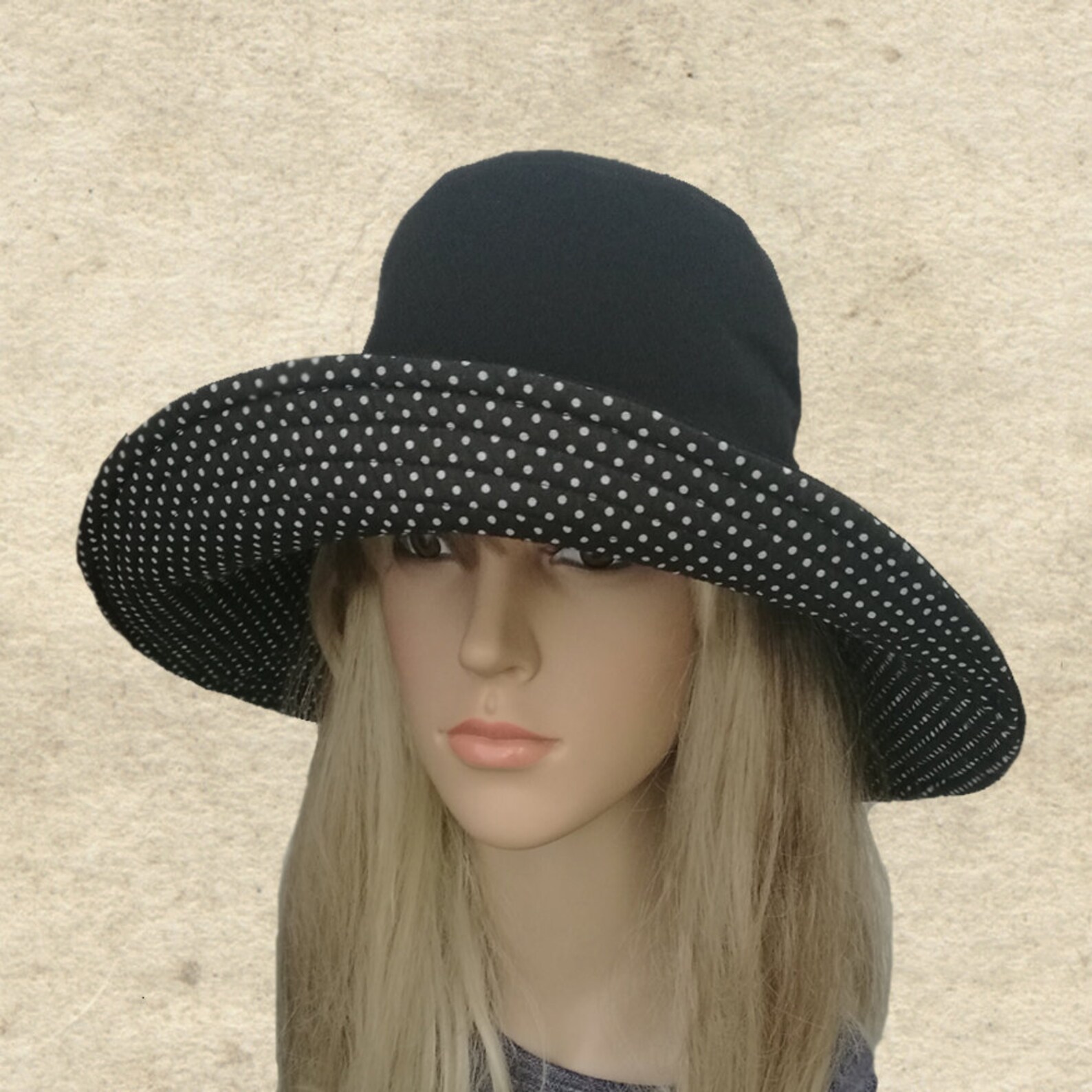Summer Fabric Hats, Womens Cotton Hats, Wide Brim Hats, Trendy Hats