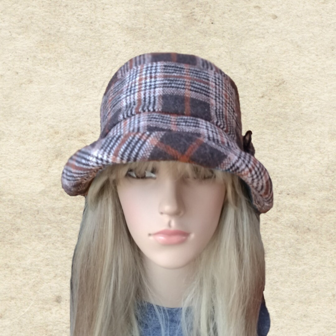 Winter Women's Hat, Cloche Winter Hat, Fabric Hat Winter, Ladies Winter