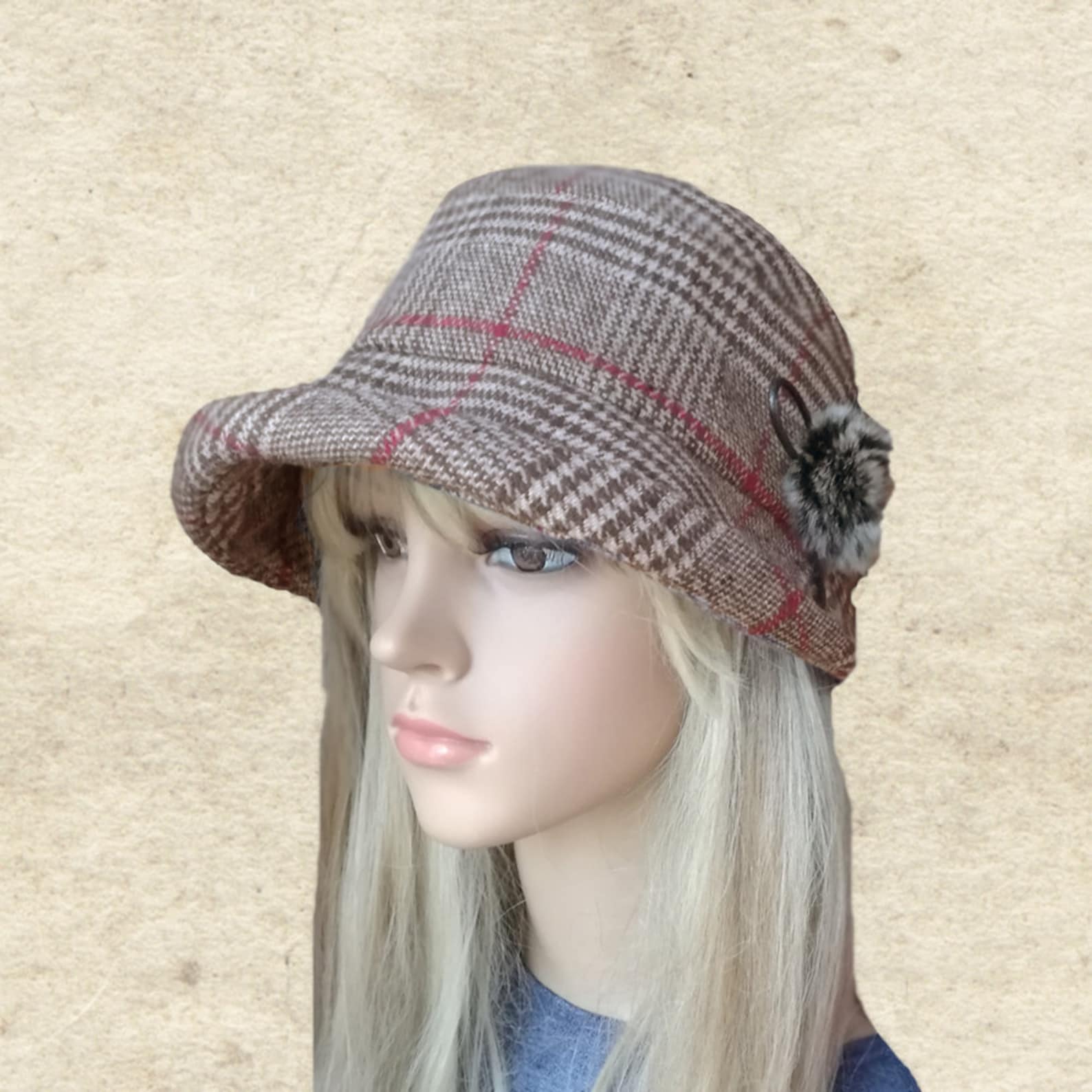Brown Winter Hats, Winter Women's Hat, Brown Cloche Hat, Ladies Winter