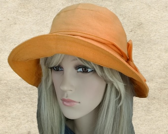 Sombrero cloche de algodón para el sol: sombrero de ala de verano para mujer