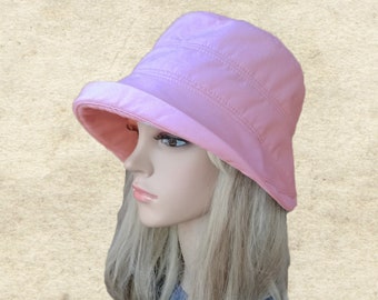 Cotton Sun Hat: Wide Brim Cloche, Summer Beach Hat