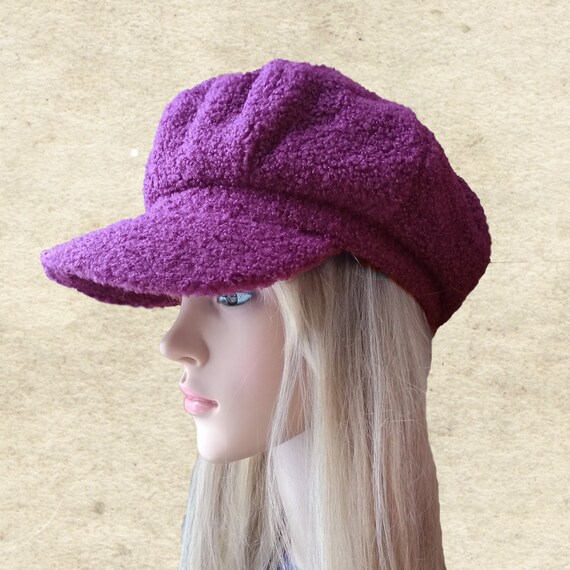 purple visor hat