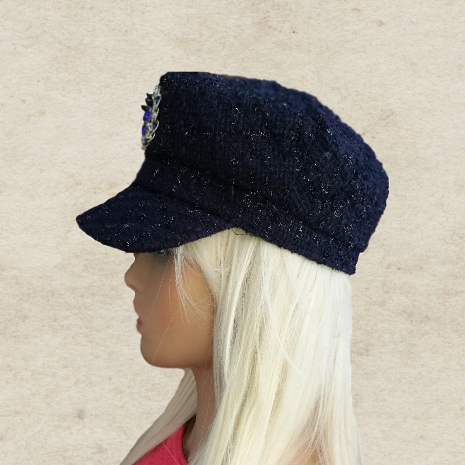 Black Visor Hat Women's Newsboy Hat Womens Visor Cap Etsy