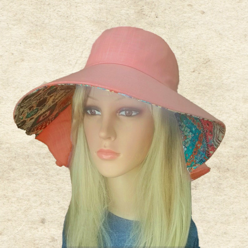 Linen sun hat lady Summer suns hats Floppy linen hats Travel womens hats Cloche summer hats Brimmed hats women Fashion summer hats