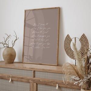 Lámina decorativa con el versículo bíblico de Jeremías 29:11, imprimible cristiano, decoración moderna y minimalista, póster con cita neutra sobre la fe, descarga digital