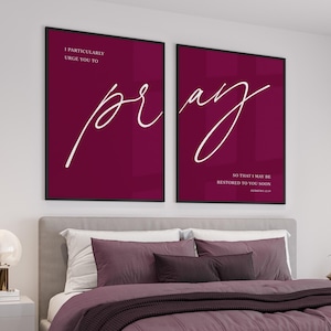 Bordeauxröd böneskrifttryckset, Hebreerbrevet 13:19 (digital nedladdning)