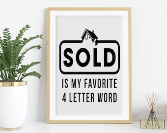 Real Estate Art. Real Estate Wall Art. Real Estate Agent Gift. Real Estate Print