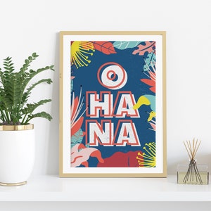 Ohana Wall Art. Family Wall Art. Hawaii Wall Art. Hawaii Gift. Printable Wall Art. Digital Download Hawaii Vacation Poster Beach House Decor