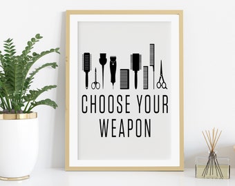 Hair Salon Print. Hair Stylist Print. Hair Salon Wall Art. Hair Dresser Gift. Scissor Wall Art. Hair Stylist Gift. Hair Salon Poster