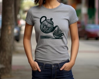Teapot Shirt. Teapot Gift. Tea Lover Shirt. Tea Lover Gift. Tea Cup T-shirt. Tea Party Shirt. Tea Time Tee. Whimsical Shirt. #FC165