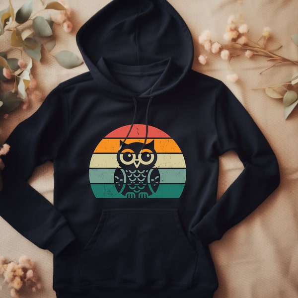 Owl Hoodie. Owl Gift. Owl Lover Sweatshirt. Owl Sweatshirt. Bird Hoodie. Bird Watcher Gift. Night Bird Hoodie. Owl Enthusiast. Owl Apparel