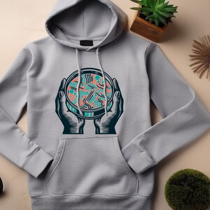 Science Hoodie. Lab Sweatshirt. Petri Dish Hoodie. Biologist Gift. Science Teacher Gift. Lab Tech Gift. Microbiology Hoodie #FC633