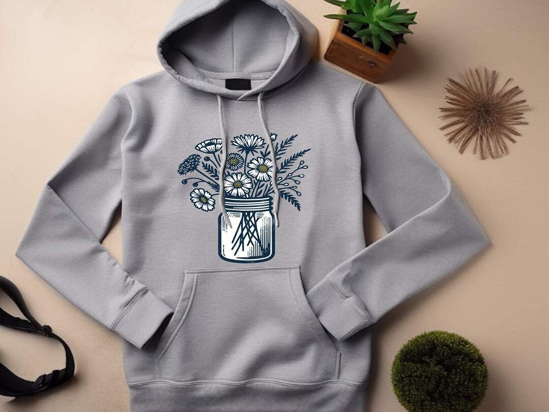 Floral Bounty White Sherpa Hoodie