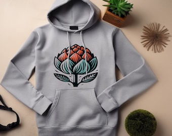 Artichoke Hoodie. Artichoke Gift. Veggie Sweatshirt. Vegetable Hoodie. Artichoke Lover. Healthy Food Gift. Vegan Hoodie. Vegan Gift