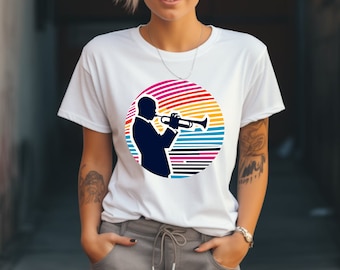 Jazz Shirt. Jazz Gift. Trumpet Player Shirt. Trumpet T-shirt. Jazz T-shirt. Musician Shirt. Musician Gift. Jazz Lover Gift