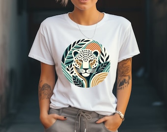 Leopard Shirt. Leopard Gift. Jungle T-shirt. Jungle Shirt. Tropical Leopard. Tropical T-shirt. Animal Print Gift. Animal Lover Gift #FC969