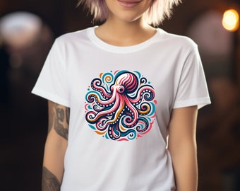 Octopus Shirt. Octopus Gift. Octopus T-shirt. Psychedelic Shirt. Psychedelic Gift. Psychedelic Tee. Colorful Shirt. Colorful Gift