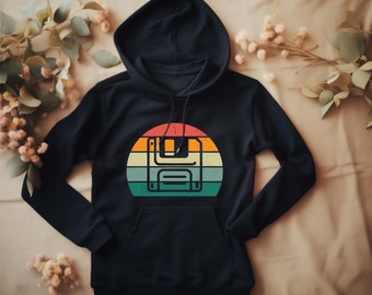 Floppy Disk Hoodie. Floppy Disk Gift. Tech Sweatshirt. Nostalgia Hoodie. Nostalgic Gift. Geek Hoodie. Geeky Sweatshirt. Computer Nerd Gift