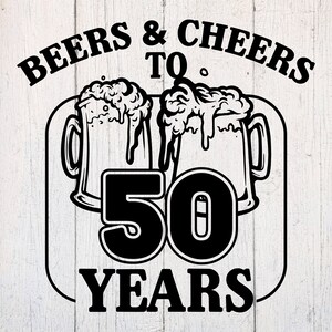 50Th Birthday Svg. 50 Years Old Svg. Fifty Birthday Svg. 50 Birthday Svg. 50Th Birthday Cut File Dxf. Download for Cricut & Silhouette
