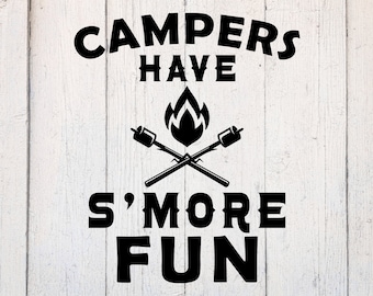 Camper Svg. Smores Svg. Campfire Svg. Camping Svg. Camper Cut File Dxf. Download for Cricut & Silhouette. Camper Clipart