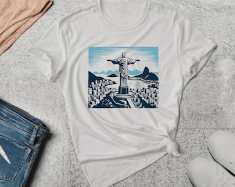Rio Shirt. Rio De Janeiro Tee. Christ Redeemer Tee. Travel Shirt. Brazil T-shirt. Brazil Gift. Landmark Shirt. Famous Place Tee #FC168