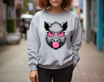Boar Sweater. Boar Gift. Wild Pig Apparel. Boar Lover Gift. Hog Sweater. Swine Sweater. Forest Animal Top. Nature Lover Gift #FC12