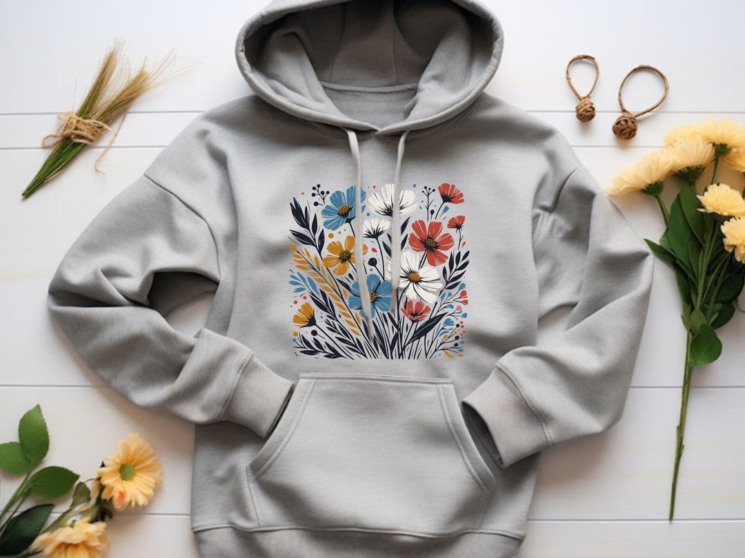 Sleeved Organic Cotton Bib - Wildflower Garden main image 1