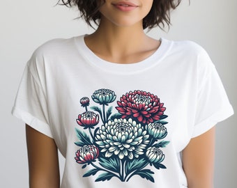 Chrysanthemum Shirt. Chrysanthemum Gift. Floral Shirt. Floral Gift. Flower Shirt. Flower Gift. Floral T-shirt. Flower T-shirt